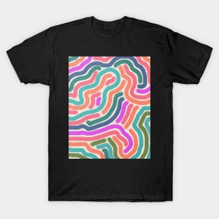 Line art, Abstract pattern, Retro abstract art T-Shirt